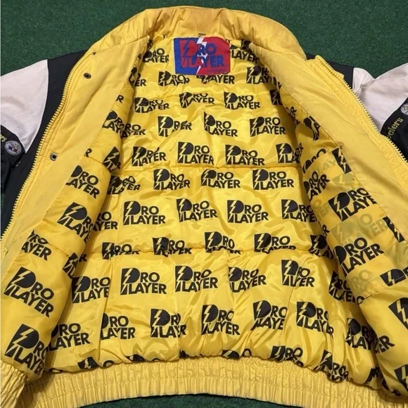 Vintage 90s Pittsburgh Steelers Pro Player Daniel Young Large Retro NFL Jacket - Picture 4 of 11
